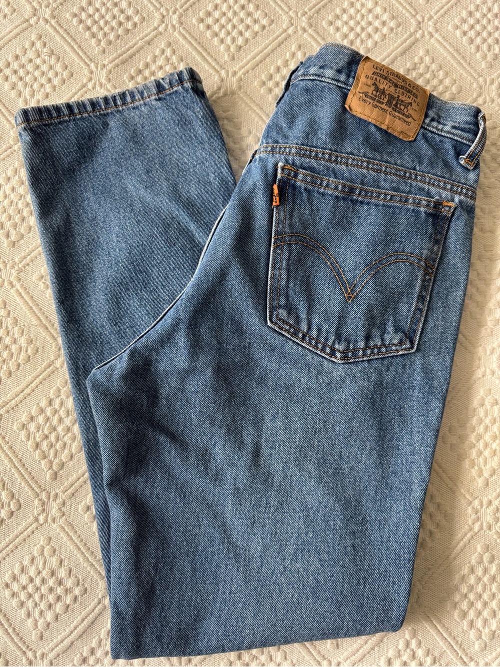 Vintage Levis 632 Orange Tab Blue Jeans 34x30